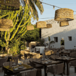 Jardín interno en Finca La Plaza