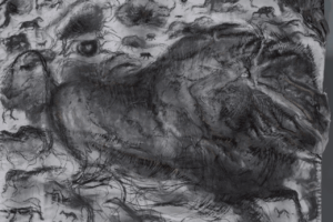 Miquel Barcelo. Carboncillo sobre lienzo. MACE