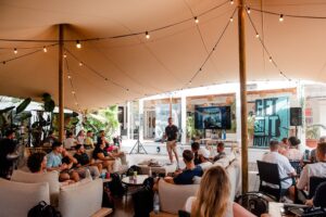 Presentación en The Hub. Archivo