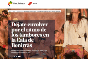 Publicación en la página de turismo del Govern