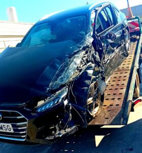 Estado en el que ha quedado el Uber.