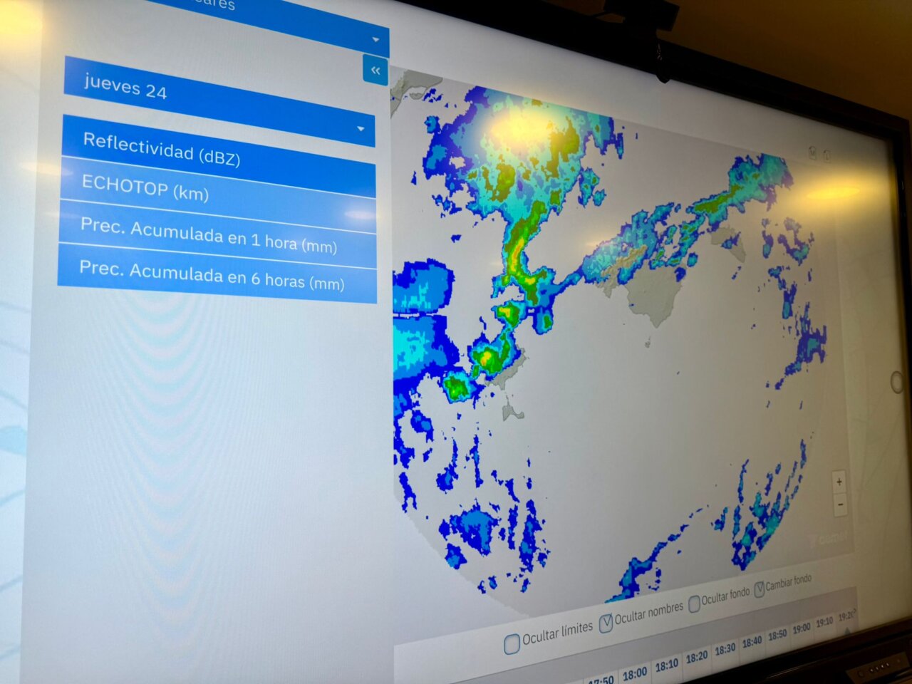 Las precipitaciones fueron monitorizadas en tiempo real. 