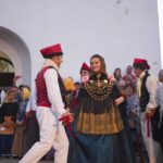 Baile Payes durante las Festes de Sant Jaume. Archivo