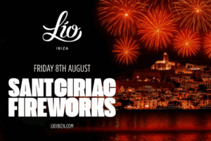 Cartel de Sant Ciriac en Lío Ibiza