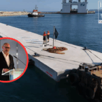 Dique flotante. A la izquierda, Ravilla.