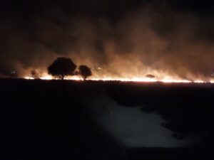 Incendio agrícola en el camino Can Arabí