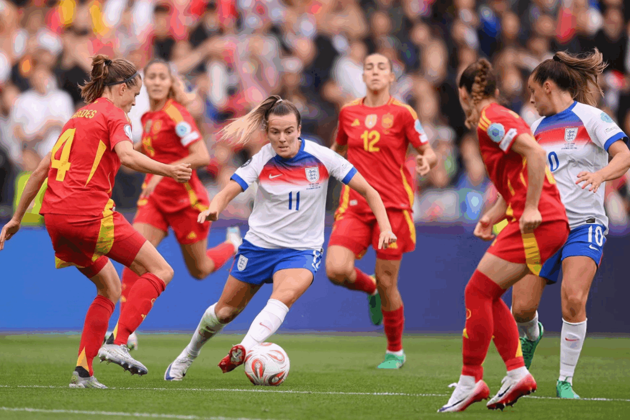 Inglaterra VS. España en la Eurocopa Femenina 2025. archivo