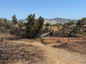 Intervenci&oacute;n ante incendio en Can Escandell.