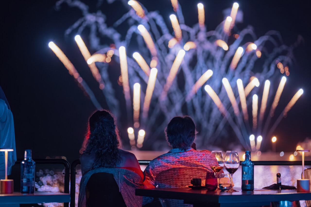Las vistas de los fuegos artificiales de Sant Ciriac en Lío Ibiza
