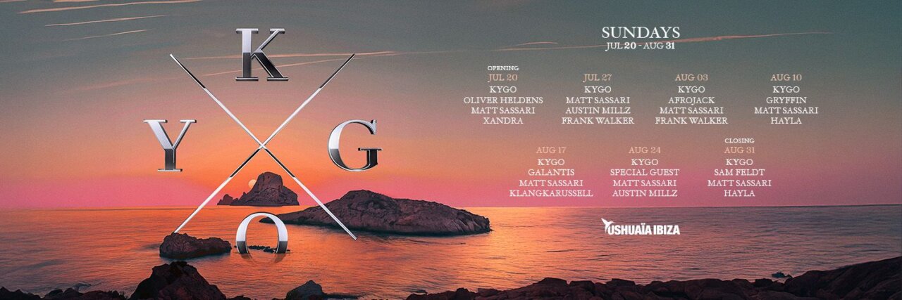 Lineup de la residencia de KYGO Lineup de la residencia de KYGO