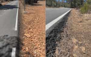 Reasfaltado en Cam&iacute; des Pla Roig.