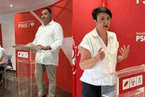 Víctor Torres (Izq) Elena López (Derecha). PSOE Ibiza