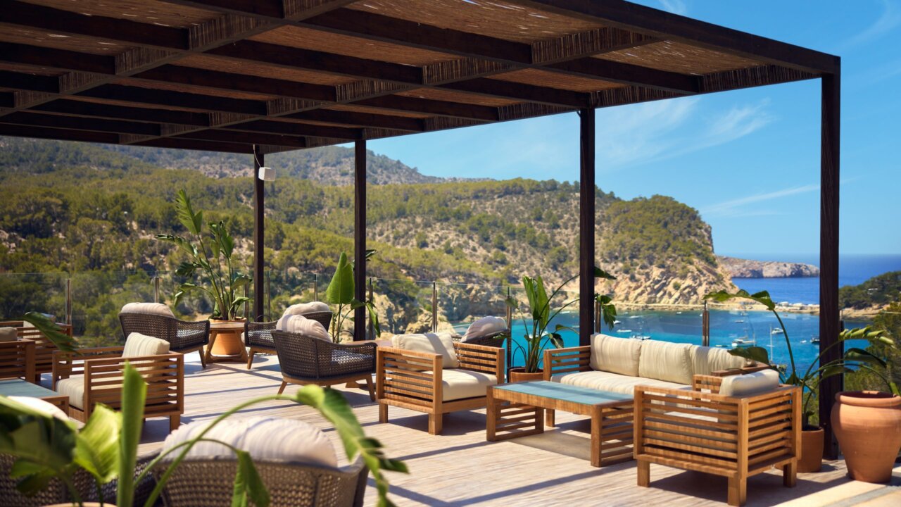 Vistas a Port Sant Miquel desde Cala San Miguel Ibiza Resort, Colección Curio by Hilton Vistas a Port Sant Miquel desde Cala San Miguel Ibiza Resort, Colección Curio by Hilton