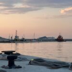 El dique flotante en el puerto de Ibiza.