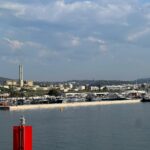 El nuevo dique flotante pocos minutos después de ser instalado en el puerto de Ibiza.