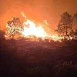 Incendio en Cáceres