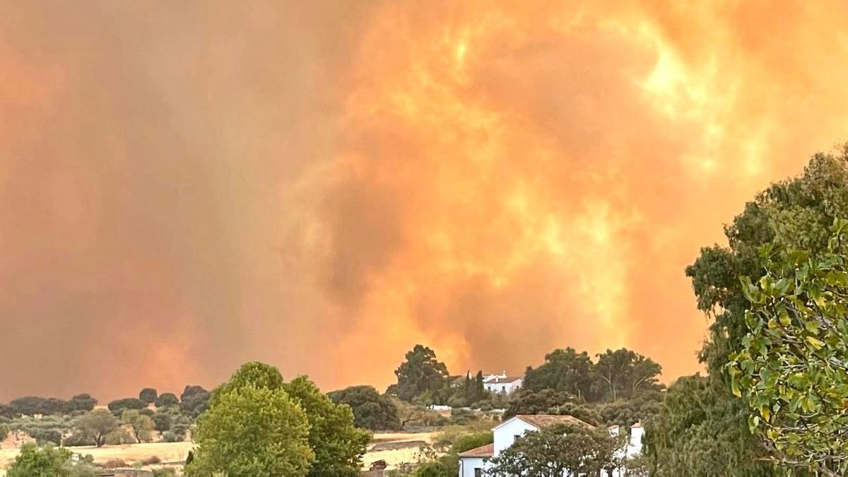 Incendio en Cáceres
