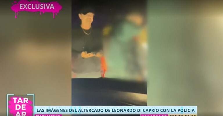 Imagen del vídeo de Leonardo Di Caprio en el control de la Guardia Civil.