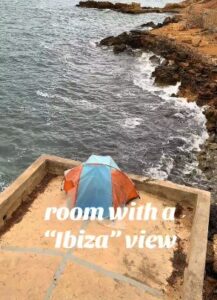 Carpa en Cala Nova, Ibiza. TikTok ibiza.nort.east