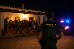 Fiesta ilegal (imagen generada por IA)