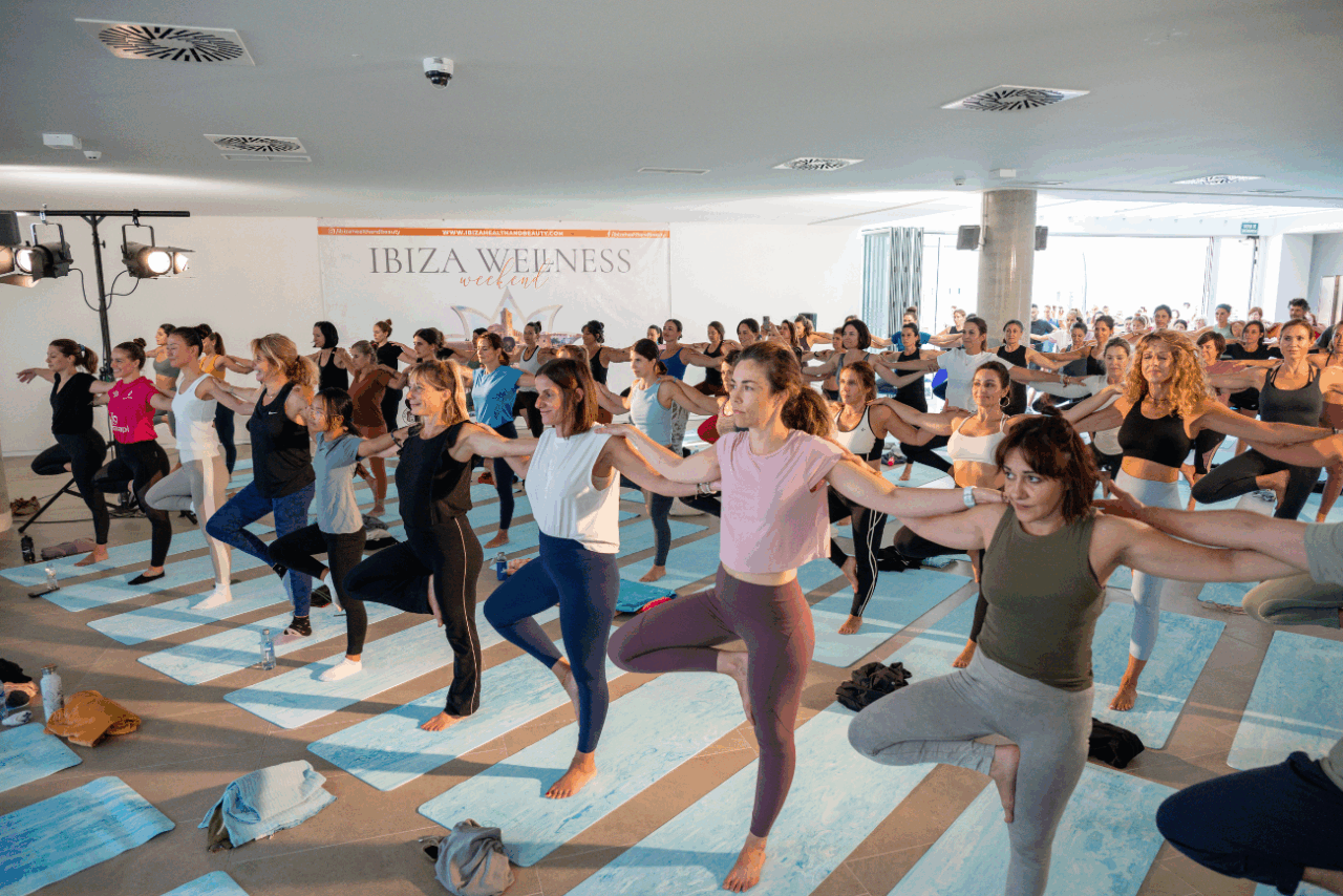 Clase de yoga durante edición anterior de Ibiza Wellness Weekend. ARCHIVO Clase de yoga durante edición anterior de Ibiza Wellness Weekend. ARCHIVO