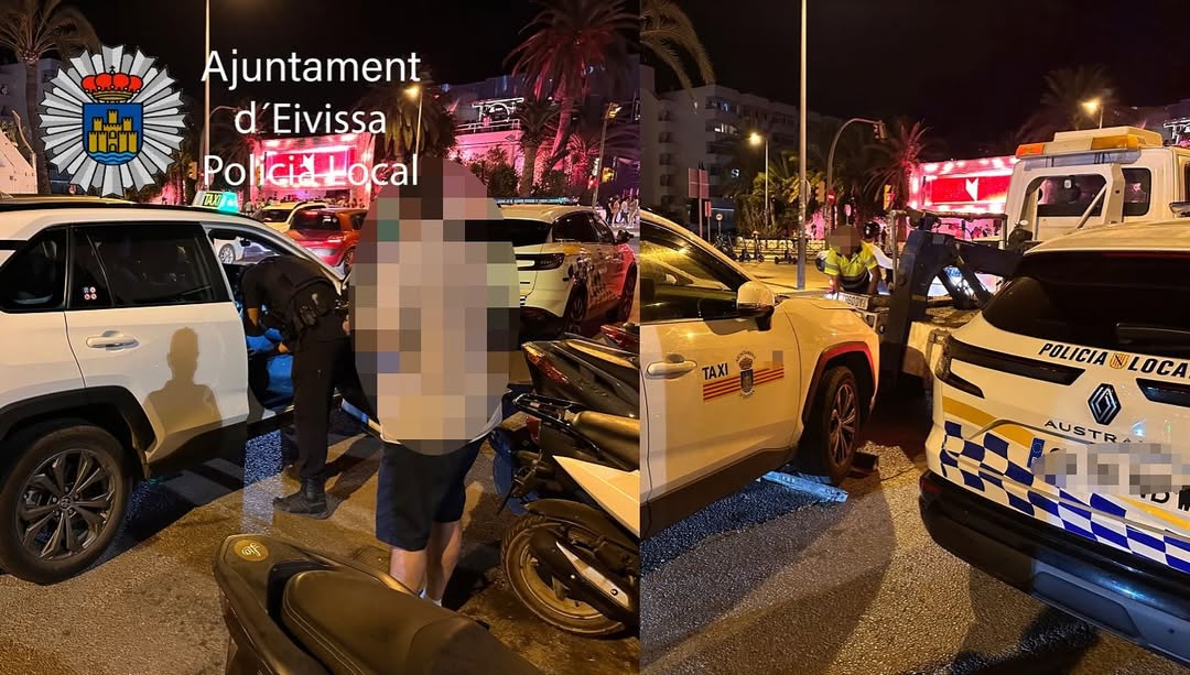 Detención de taxista por parte de la Policía Local de Ibiza.