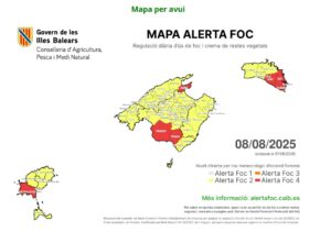 El alerta emitido para este jueves 8 de agosto