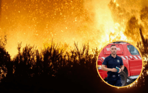 Incendio en Le&oacute;n y el bombero Jaime Villanueva.