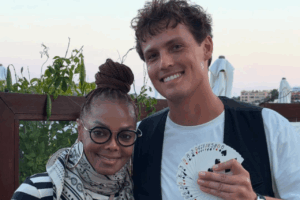 Janet Jackson junto al mago Sean