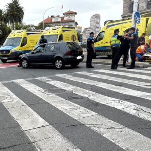 Operativo tras el m&uacute;ltiple atropello.