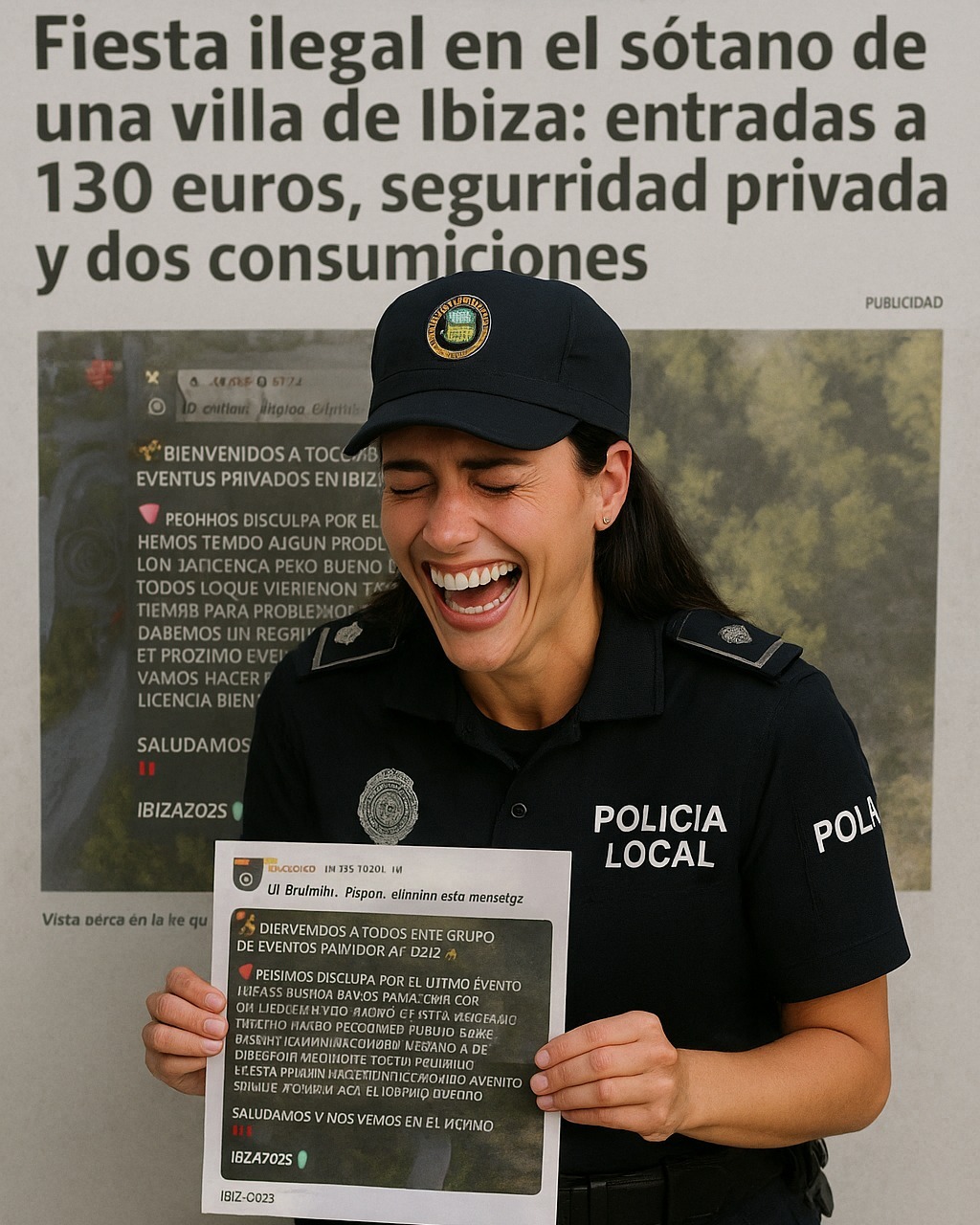Publicación de la Policía de Sant Josep en Instagram.