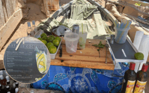 Venta ambulante de bebidas en Formentera.