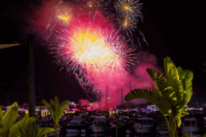 Vistas a los fuegos artificiales desde Villa Mercedes