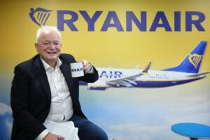 El consejero delegado de Ryanair, Eddie Wilson, durante una rueda de prensa, en las oficinas de Ryanair, a 5 de septiembre de 2024, en Madrid