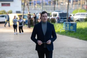 El hermano de Pedro S&aacute;nchez, David S&aacute;nchez, a su llegada a declarar en calidad de investigado en el Juzgado de Instrucci&oacute;n n&uacute;mero 3 de Badajoz