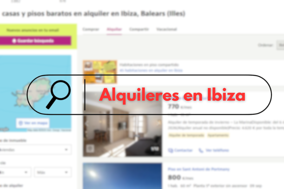 Búsqueda de alquileres en Ibiza