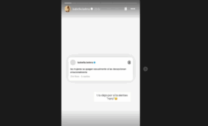 El insólito mensaje que publicó Isabella Ladera El insólito mensaje que publicó Isabella Ladera
