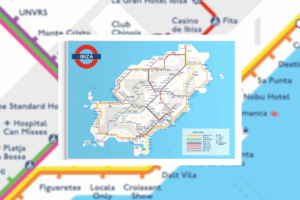 El Ibiza Tube Map creado por la artista Cindy Houdini