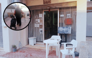 El centro de La Voz de los que nadie quiere escuchar y una de sus beneficiarias.