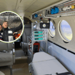 Kane fue trasladado en un avión medicalizado. Foto de avión de archivo CAIB.