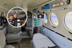 Kane fue trasladado en un avión medicalizado. Foto de avión de archivo CAIB.