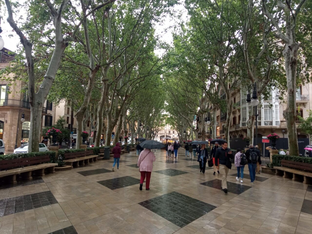 Lluvia sobre Baleares.