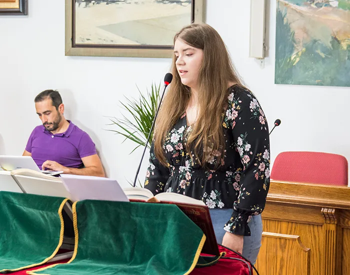 Toma de posesión de Martina García Anguita como concejala del Ayuntamiento de Marchamalo en junio de 2019