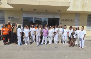 M&eacute;dicos protestando