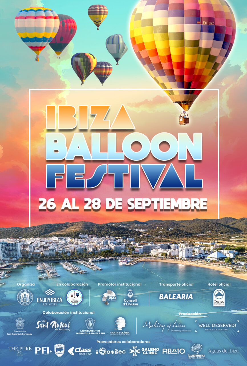 Poster Balloon Festival con proveedores alta