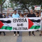 Una de las postales de la movilización en apoyo a Palestina que juntó a unas 400 personas en Cara de Rey.