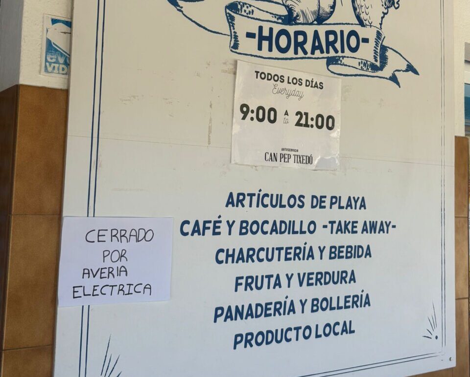 Comerciantes afectados por el apagón.
