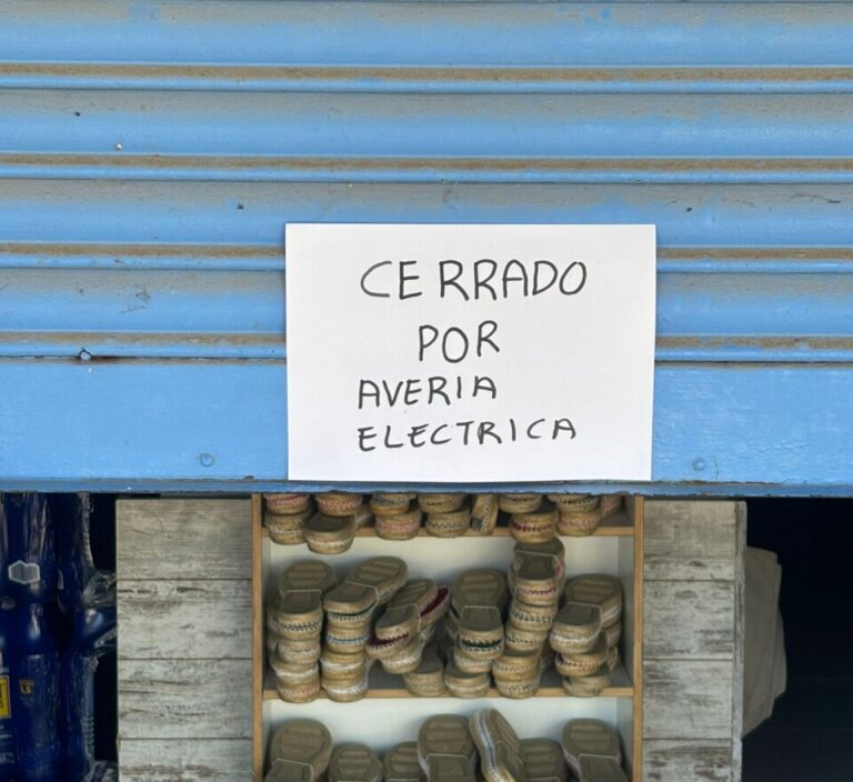 Comercios afectados por el apagón.