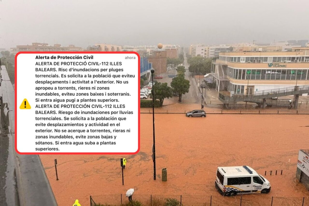 Alerta de Protección Civil por inundaciones en Ibiza debido a lluvias torrenciales