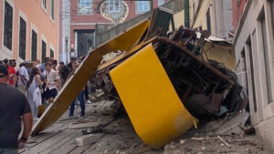 As&iacute; qued&oacute; el funicular luego del accidente en Lisboa